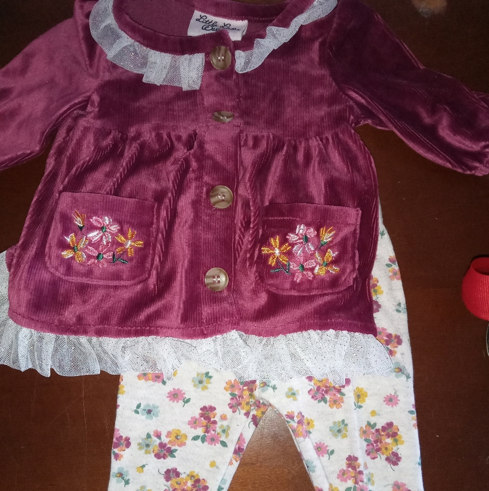 BOGO Free Little Lass Corduroy Top with leggings outfit